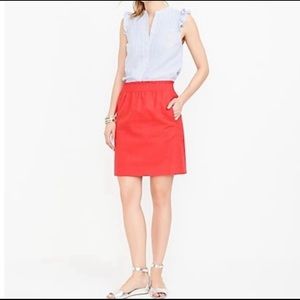 J Crew Sidewalk Skirt, Coral, 00, paper bag waist skirt